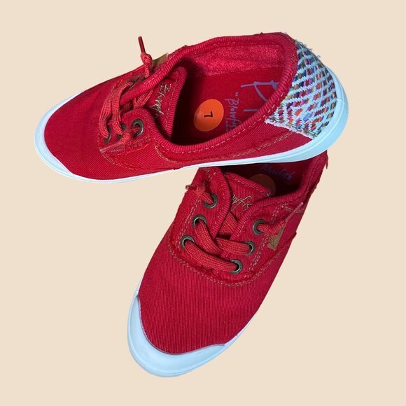 Blowfish Red Canvas slip in Sneakers Womens size 7 - Picture 4 of 7